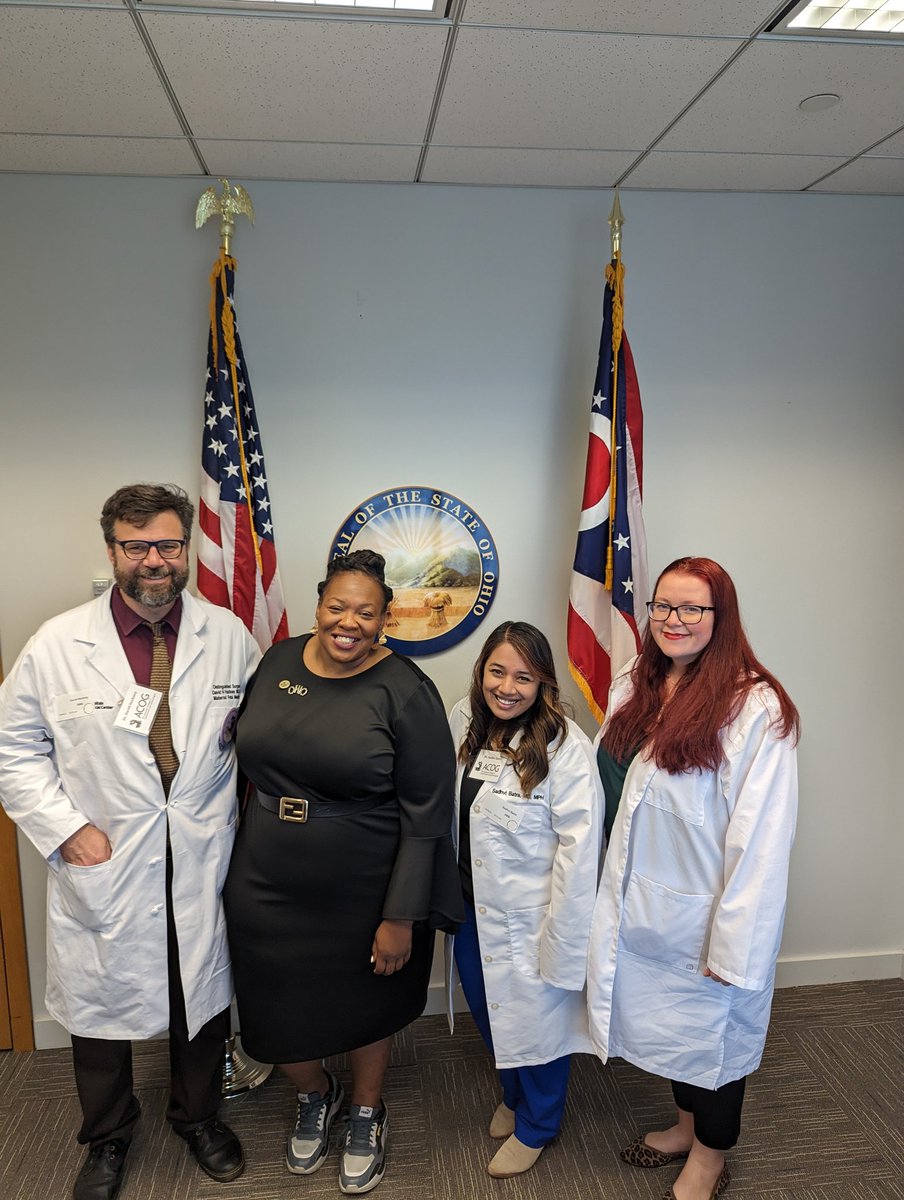 Thank you for meeting with us on behalf of @ACOGOhio @acog @Juanita_Brent to talk about HB 130 and ways to get our patients care without onerous unwarranted prior authorizations @DavidNHackney @SadhviBatra