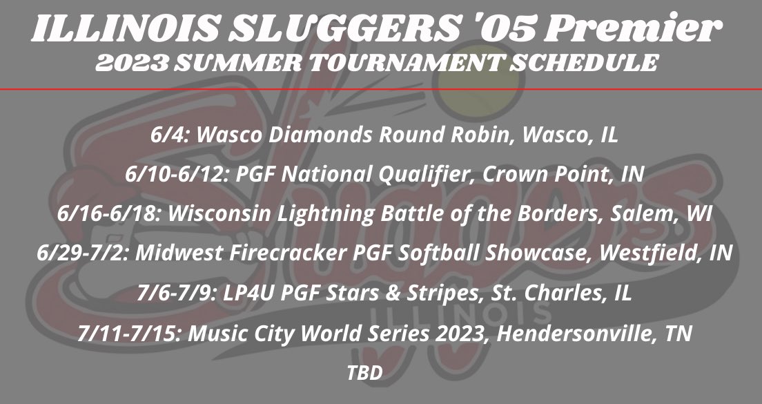 Our 2023 Summer Schedule!