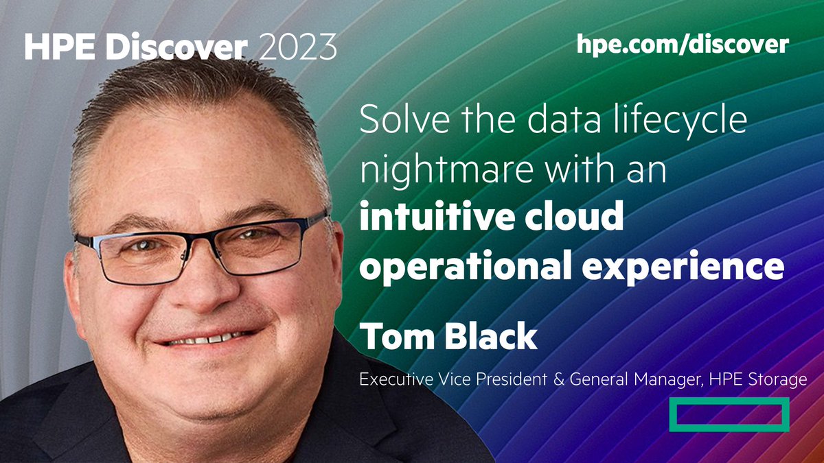Don’t miss this June 20th #HPEDiscover spotlight session: Hear #HPEStorage leaders discuss how to solve data lifecycle complexity with an intuitive cloud operational experience with #HPEGreenLake hpe.to/6016OxKo6