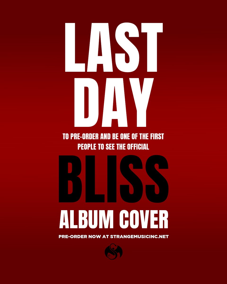 TechN9ne's tweet image. TO BE THE 1ST, THIS IS THE LAST! #BLISS PRE ORDER. GOOOOOO!

PRE-ORDER HERE&amp;gt; strangemusicinc.net/presales/t9/bl…