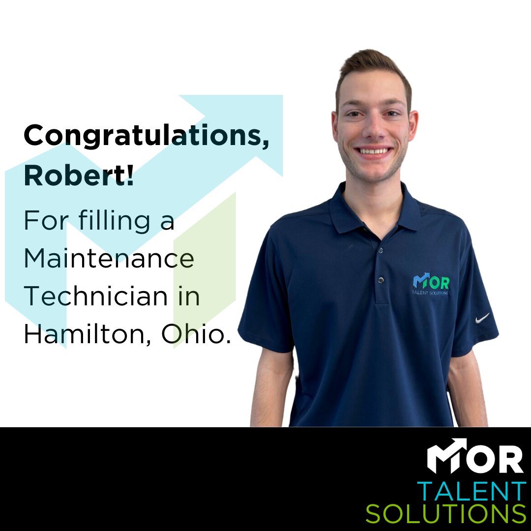 Our recruiters are committed to placing the right people in the right positions. 💯

Congratulations, Robert! We are excited to see more successful placements this year.

Explore our open job opportunities: lnkd.in/gQx9nAV8

#MORTalentSolutions #OpenPositions #Hiring