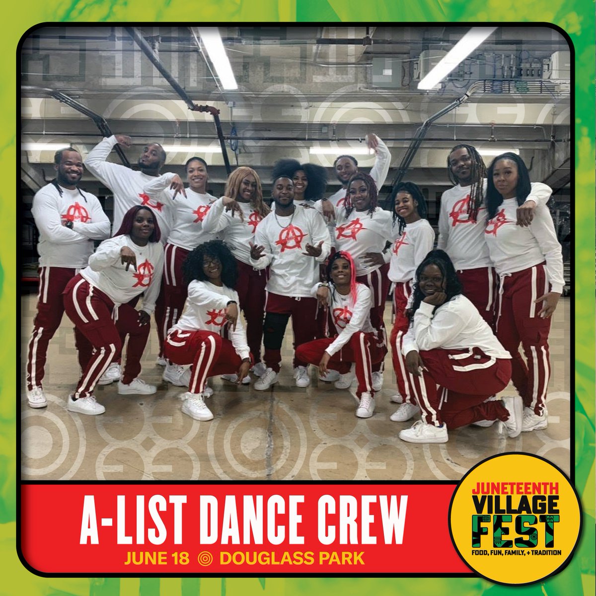 We are excited to welcome the A-List Dance Crew to the stage at the second annual Juneteenth Village Fest in Chicago's Anna & Frederick Douglass Park on Sunday June 18, 2023.

Volunteer: https://t.co/e9gx7jnkHS https://t.co/lXlcAQGN80