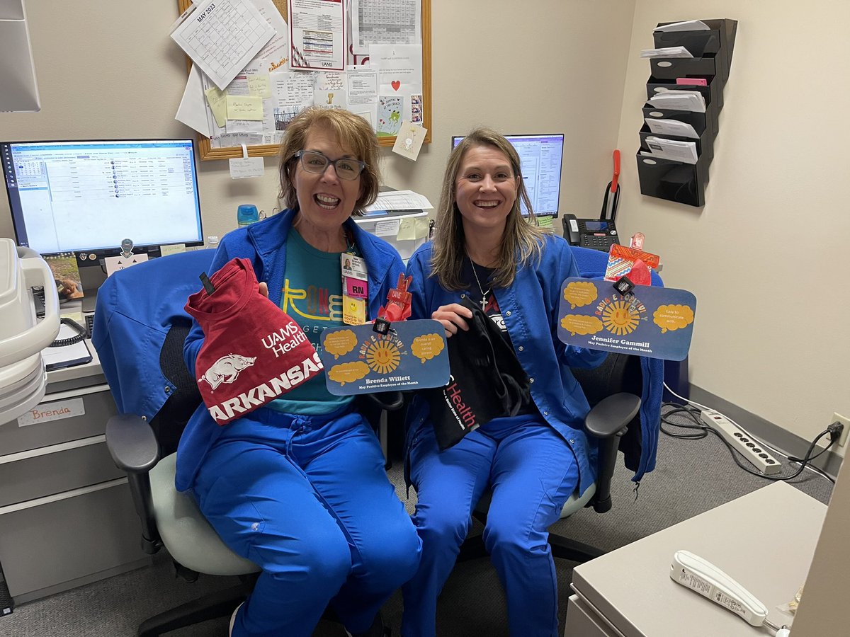 Brenda Willett and Jennifer Gammill, our wonderful paracentesis clinic nurses, were voted “Positive Employees of the Month!” for May! We are so grateful for the hard work they do for our patients with cirrhosis! 🤩🥳