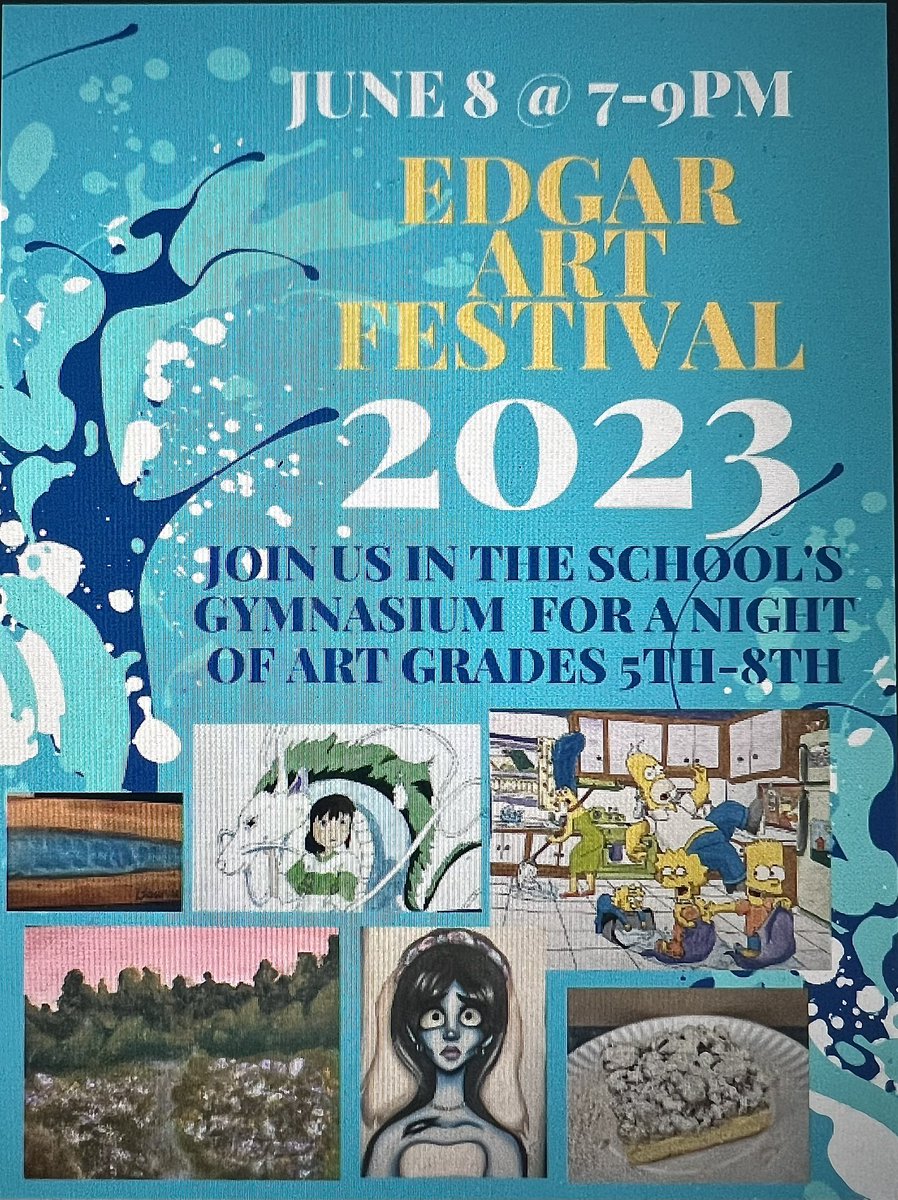 EMSArtroom116's tweet photo. Thursday night will be here before you know it! Join Ms. Banner, 
Mr. Jones and myself to see the incredible work created by the Edgar Middle School art and construction projects students. @MSDEdgar @E_M_S_Principal @MSD_Caputo @ajayeart @RulesRoom https://t.co/W8aAkXhMbF