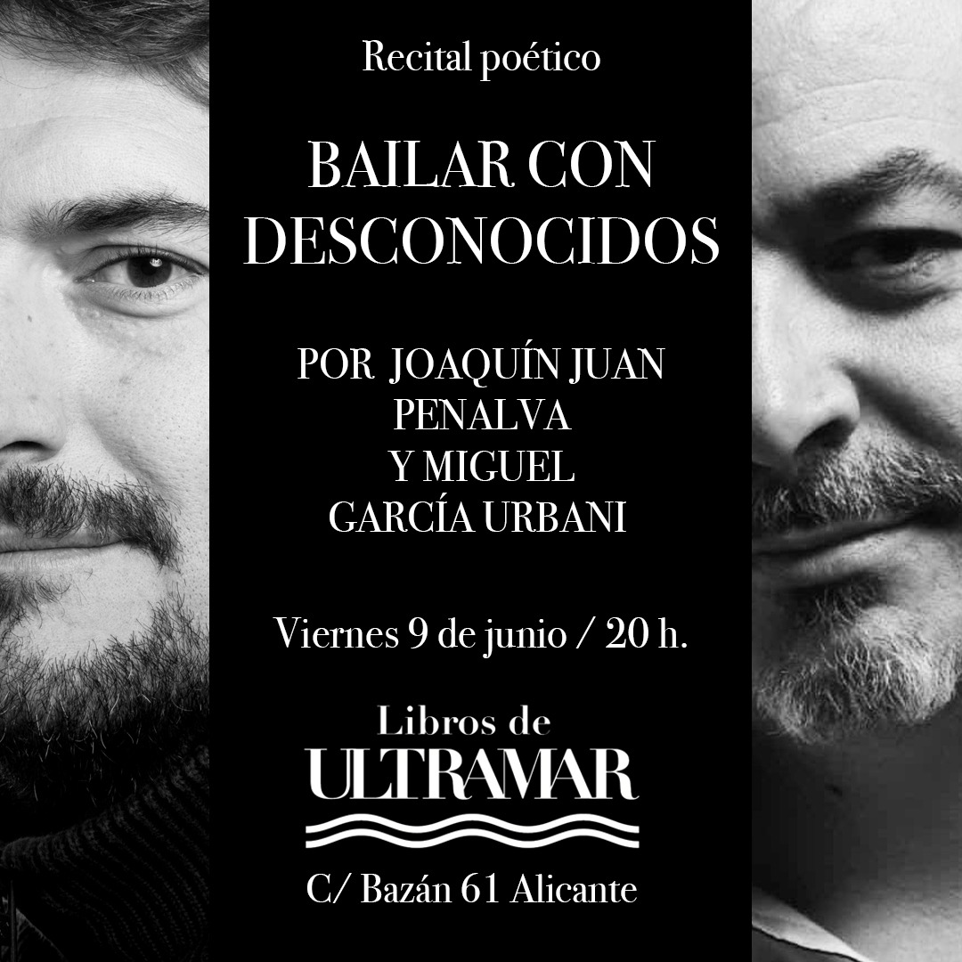 JoaquinJuanPe's tweet photo. Bailar con desconocidos es el título del recital poético que tendrá lugar este viernes 9 de junio a partir de las 20 h. en Libros de Ultramar. ¡Os esperamos!
#librosusados #coleccionismo #rarezas #primerasediciones #librosúnicos #librosdeultramar #alicante #españa #argentina https://t.co/t7RXbGQQ6N