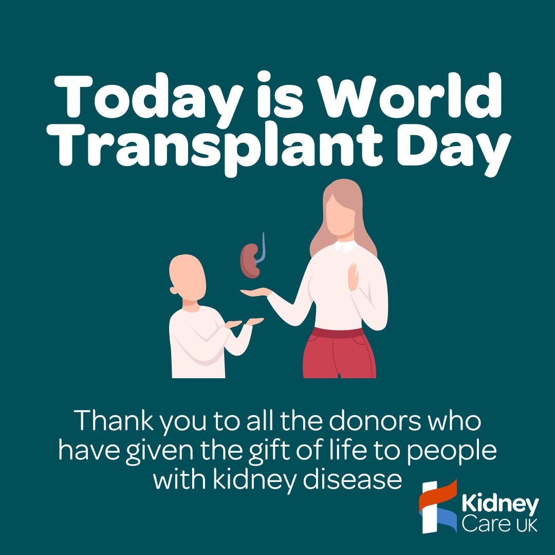 😇Thank you to all the donors who have given the #GiftofLife to people with #KidneyDisease throughout the UK this #WorldTransplantDay (1/3)
