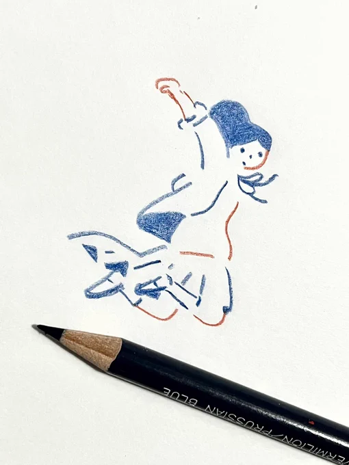 赤青鉛筆で描いていまーーす