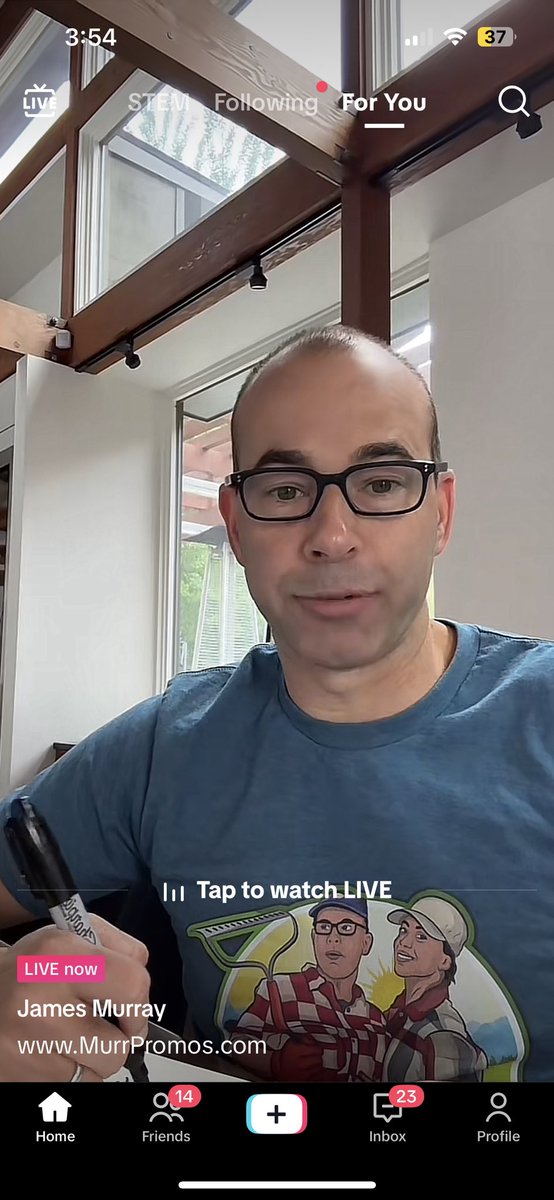 why is murr from impractical jokers on tiktok live?? 😭😭