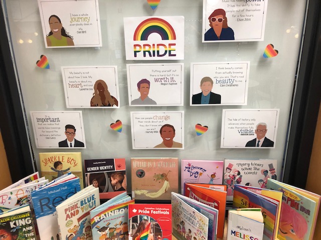 #PrideMonth Here are just some of the books our students can find in our school library celebrating Pride Month. #elementaryschoollibraries #ocdsblibraries #celebrateallyearlong #manorparklovestoread