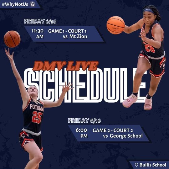Potomac School Girls Basketball (@potomacgbb) on Twitter photo We are 🔒’ed in and ready to compete! We are excited to be competing in the <a href="/DMVHoopsLive/">DMV Live</a> event on June 16th at Bullis. Come check us out #WinterIsComing #BigGoals #TrustTheProcess #WhyNotUs
<a href="/skylargiuliani/">Skylar Giuliani</a> <a href="/cletendre25/">Catherine LeTendre</a> <a href="/bri_bri_bigfoot/">sabrina anderson</a> <a href="/sabrina_eld/">sabrina eldredge</a> @KerriGr43341616 <a href="/ZMyslewicz/">Zoe Myslewicz</a> We are 🔒’ed in and ready to compete! We are excited to be competing in the <a href="/DMVHoopsLive/">DMV Live</a> event on June 16th at Bullis. Come check us out #WinterIsComing #BigGoals #TrustTheProcess #WhyNotUs
<a href="/skylargiuliani/">Skylar Giuliani</a> <a href="/cletendre25/">Catherine LeTendre</a> <a href="/bri_bri_bigfoot/">sabrina anderson</a> <a href="/sabrina_eld/">sabrina eldredge</a> @KerriGr43341616 <a href="/ZMyslewicz/">Zoe Myslewicz</a>