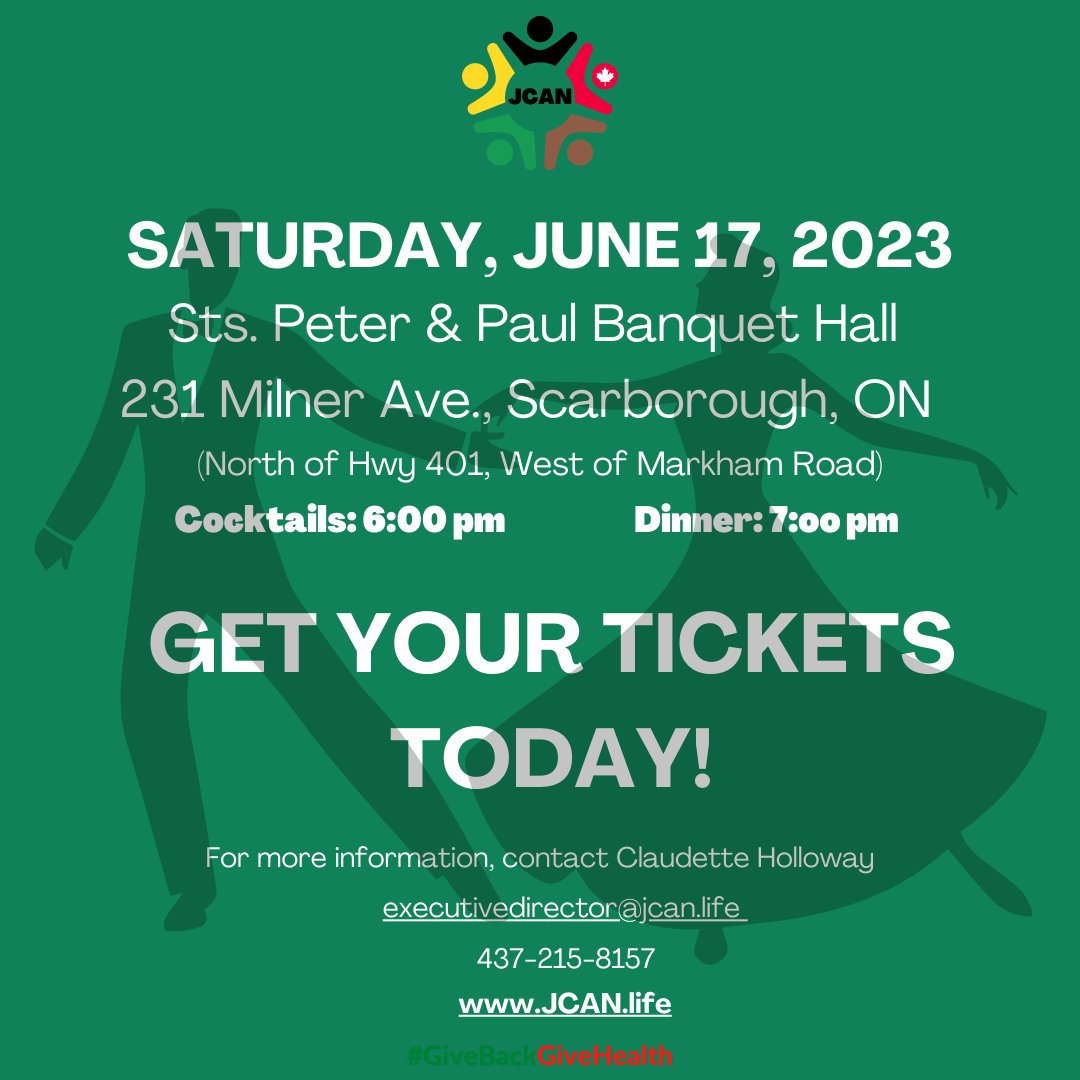 JCANTweets's tweet photo. There are only a few more weeks before JCAN hosts its annual charity Dinner and Dance night! Don’t forget to reserve your tickets today for a night of fun, food and entertainment!
#JCAN #givebackgivehealth #charity #charityevent #gala #dinneranddance #tickets #event #galadinner https://t.co/QdptdQcMdL