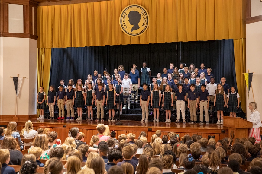 CalvertSchoolMD's tweet photo. Congratulations to Tenth Agers Hudson B. and Elizabeth J. for earning the Boys' Junior Cup and Girls' Junior Cup!🏆️ We celebrated these honors and our end-of-year Lower School Assembly this morning ahead of tomorrow's Moving Up Ceremony. https://t.co/BMWllsuHiD