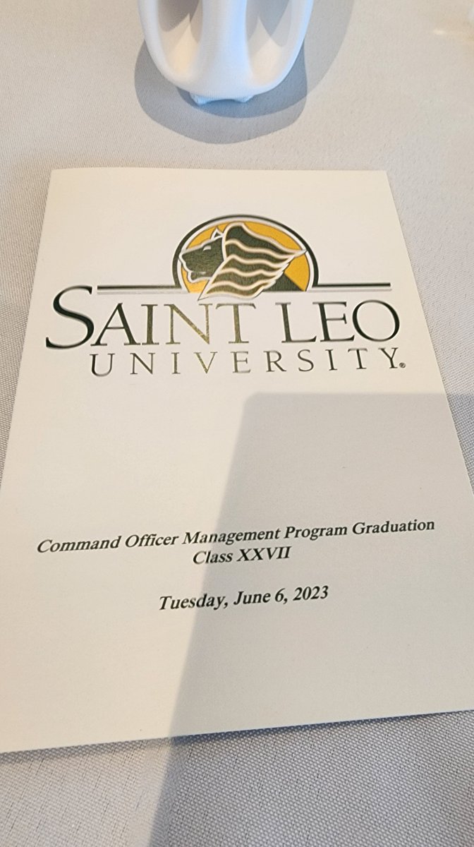 TampaPD's tweet photo. Congratulations to the members of #YourTampaPD who graduated from the @SaintLeoUniv Command Officer Management School. This program covered vital areas of criminal justice administration, management, &amp; legal concepts - helping forge the next generation of public servant leaders. https://t.co/aJSl3VAfrd