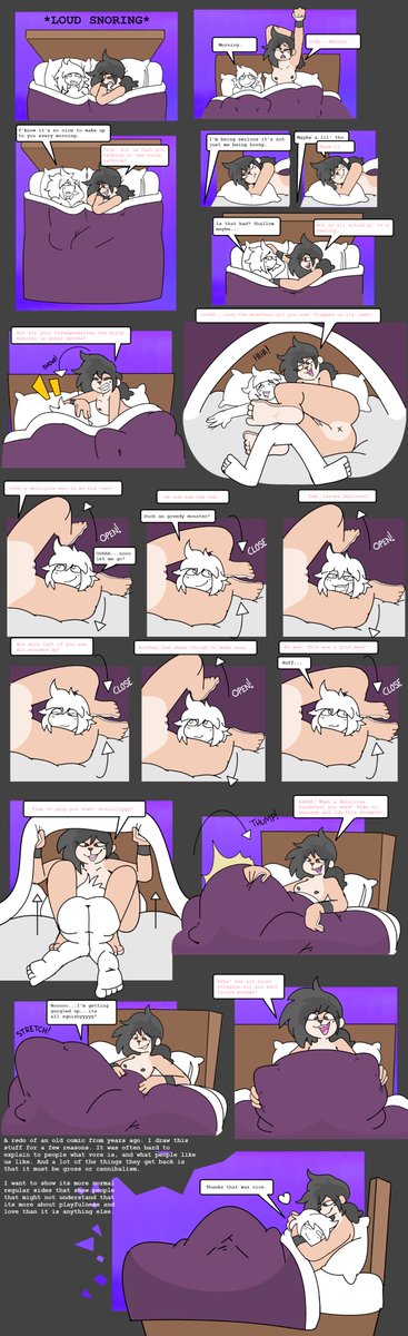 Symbolaga's tweet photo. Pretend vore, a redo of a few old comics I made a few years ago showing what you can do irl . That you don't have to find something gross or lose your creative/fun side just because you're an adult now. https://t.co/CqXhXhOp0z