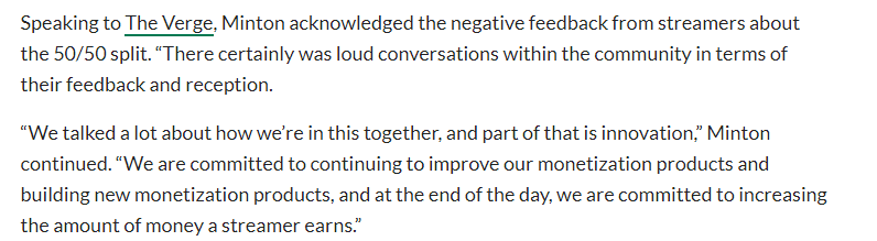 LuluLuvely's tweet photo. "we are committed to increasing the amount of money a streamer earns" https://t.co/y6E1wRkgVk