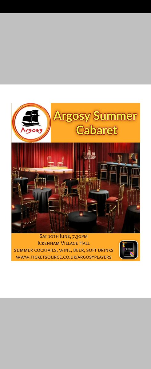 It's show week and the weather forecast is for sun and laughter 😃 Only 4 days to go until the show, get your tickets at ticketsource.co.uk/argosyplayers
