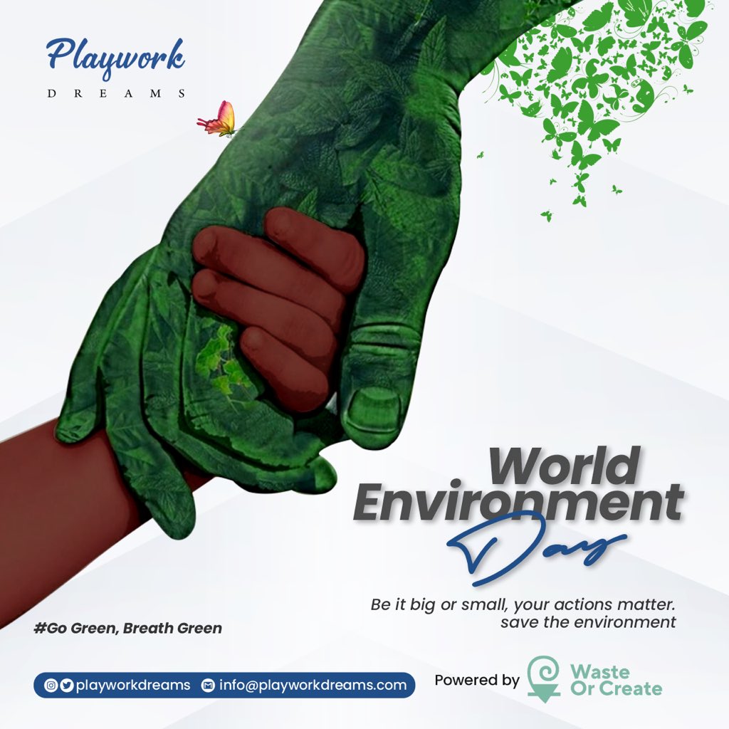 Go Green, Breathe Green. Be it big or small, your actions matter to save the environment.

Happy World Environment Day

@WasteOrCreate has been faithful to this call and you appreciate their resilience and care for our environment.

#pwdagency