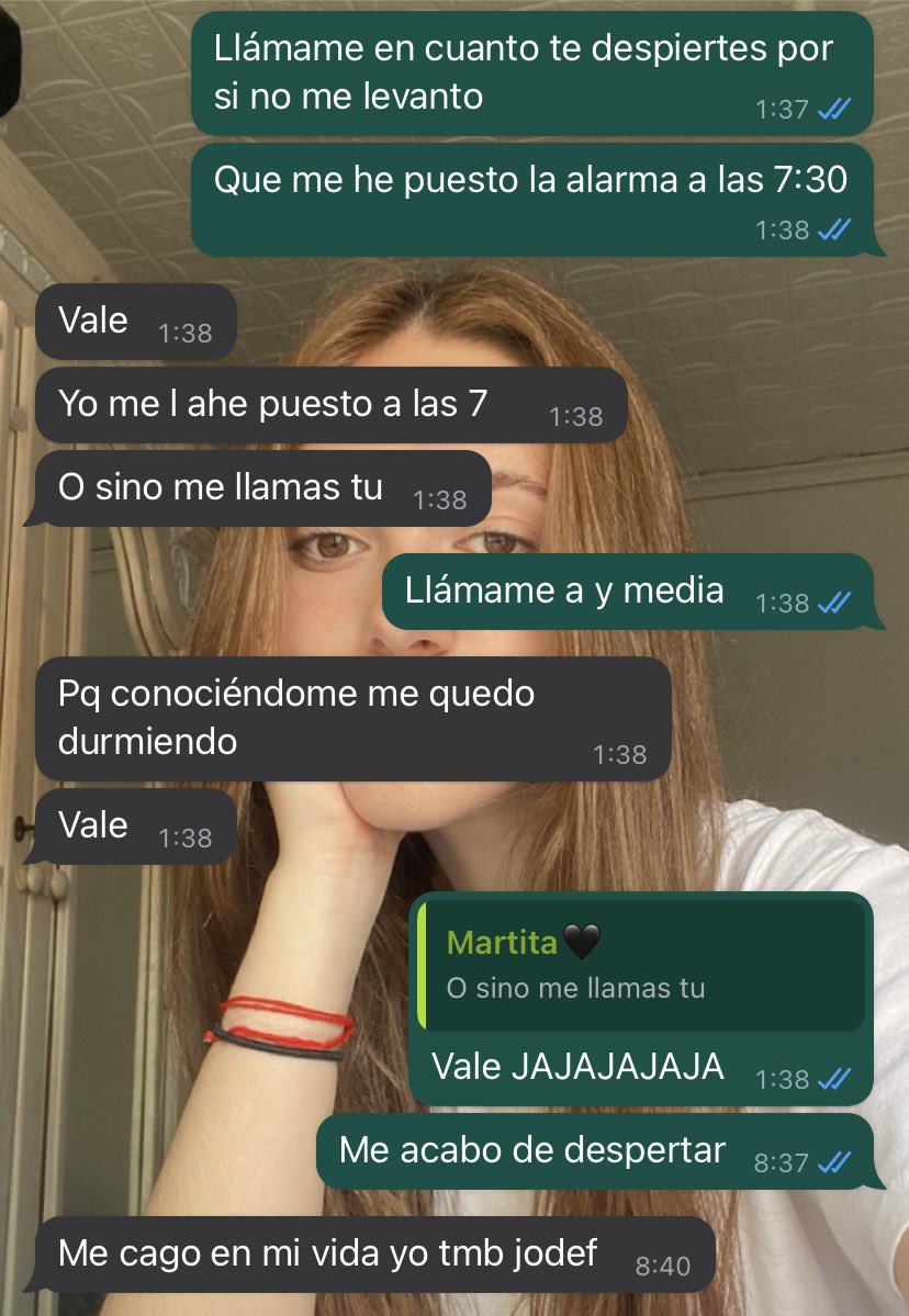 “Pq conociéndome me quedo durmiendo” JAJAJAJAJAJAJA