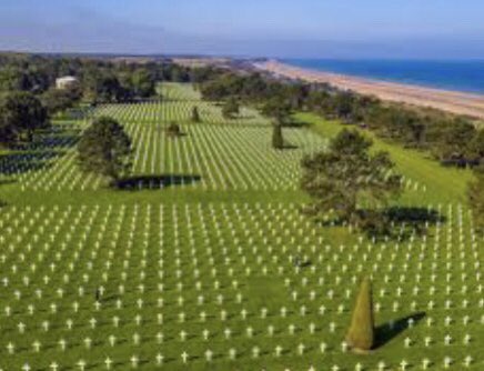 This is a beach in Normandy, and the final resting place for men that gave their lives to end the horrors of fascism, there are no Loser here, not a Sucker among them, and not even one of them claimed a bone spur or took five deferments, just Real American Patriots! 
#DDay2023🇺🇸