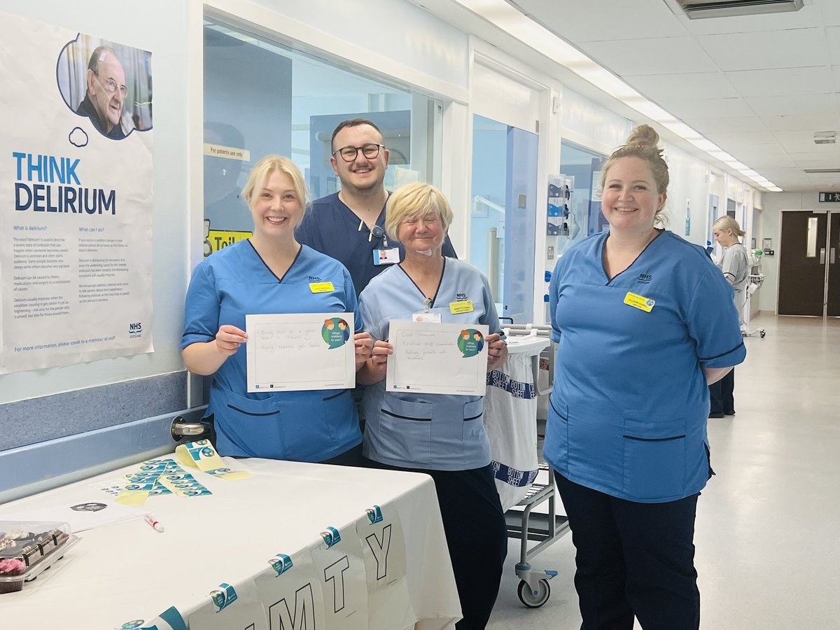ali_craig23's tweet photo. Team Surgery at IRH celebrating #WMTY23, staff sharing what is important to them and having meaningful conversations with their patients.Thanks to our nurse educators for supporting @LornaLoudon @LouiseWatsonAHP @MelissaGorman_1 @ClareClarehynes @NHSGGC  @LaurenHughesba1 https://t.co/BHFX9OucUv