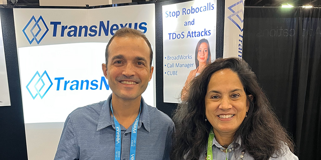 Great to catch up with customers at #CiscoLive! Pedro Cordovez, Ovnicom, and Alcina de Figueiredo, TransNexus.