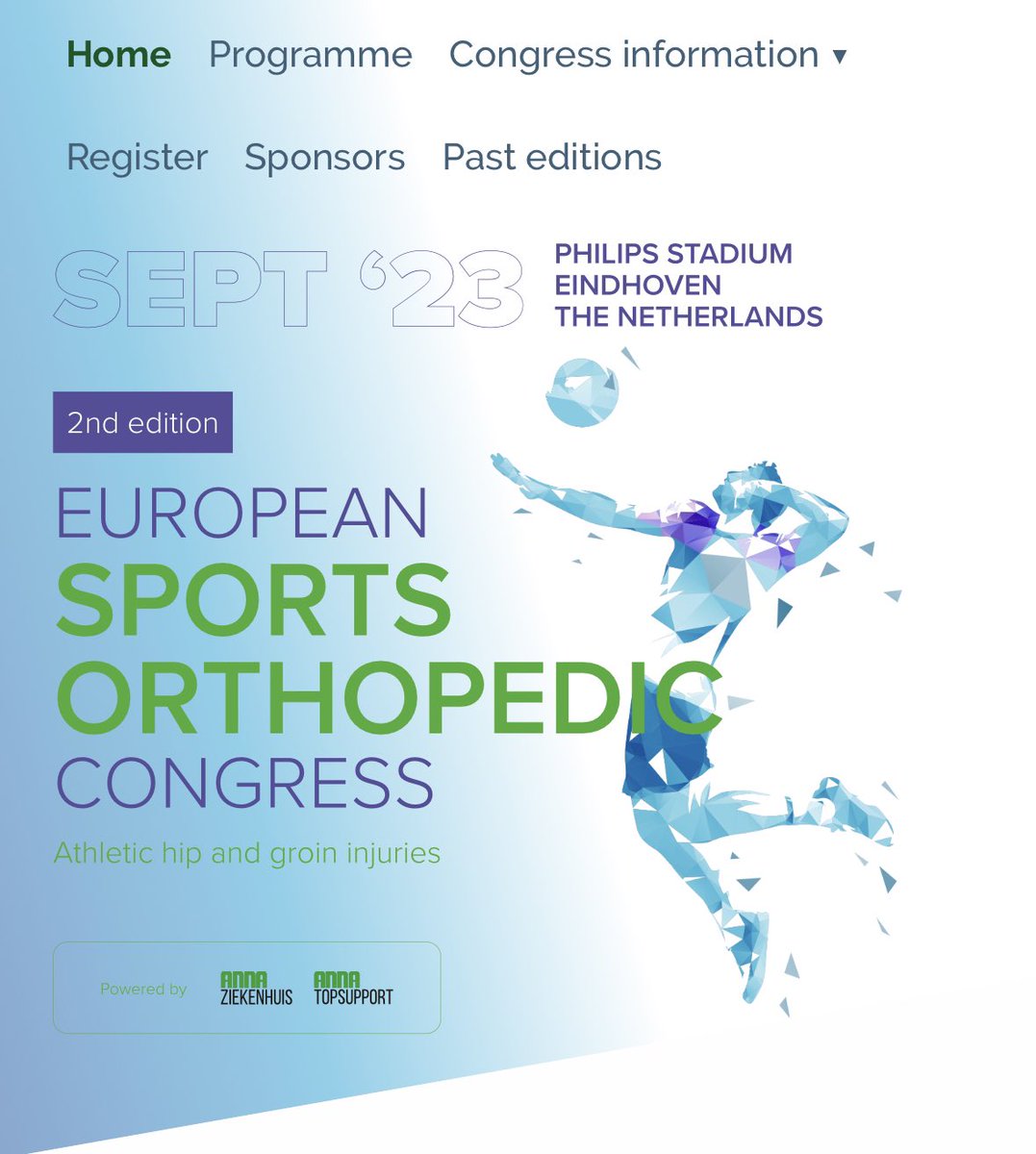 Looking for a conference on hip and groin this autumn? Check out the ESOC in Eindhoven. Friday 22nd Sept In PSV stadium. Line up with @JoanneLKemp @RintjeAgricola @igorjrtak Marsha Tijssen pim v d klij Check out whole programme esoceindhoven.nl/home