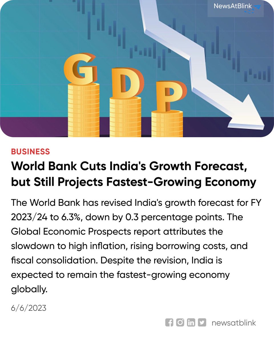 #WorldBankReport #IndianEconomy #GrowthForecast #FastestGrowingEconomy #GlobalEconomy #newsatblink

To know more about it refer “timesnownews.com/business-econo…'