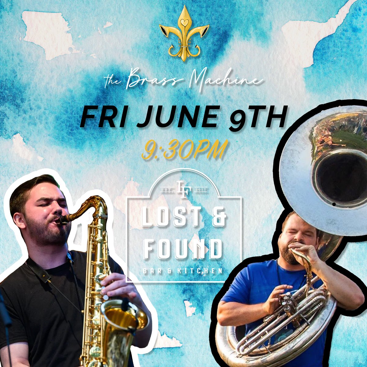 THIS FRIDAY🍻 We are bringin' funky brass to downtown Albany! We'll be at Lost &amp; Found Albany starting around 9:30pm, come party w the Brass Machine!⚜️

#albany #albanymusic #jamband #neworleans #funk #funky #nysmusic #nippertown #explorealbany #downtownalbany