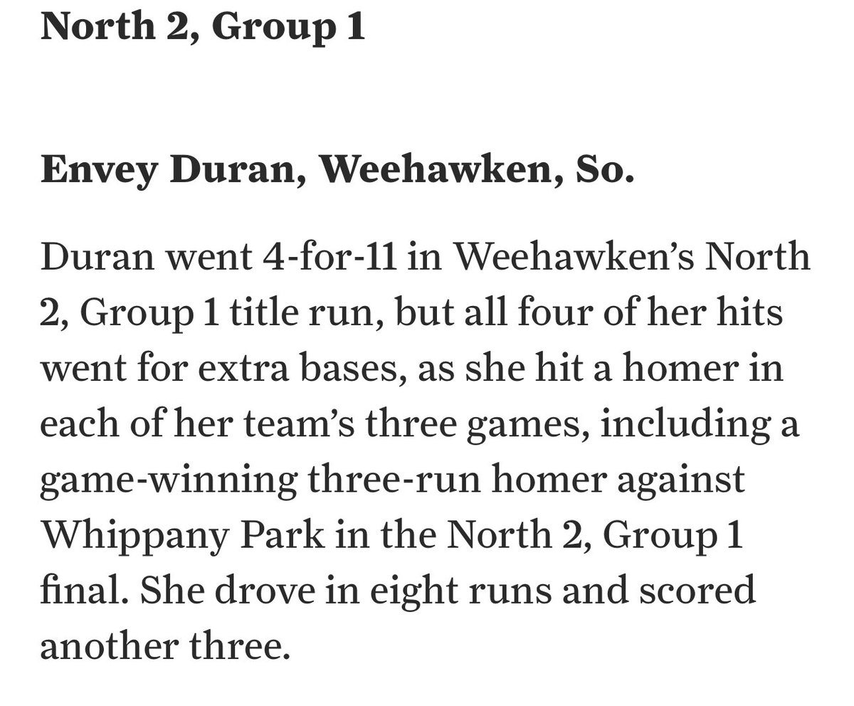 Congratulations to Sara Scozzari and Envey Duran for being named in the Top player in their Sectional tournaments! <a href="/DuranEnvey/">Envey Duran</a> <a href="/ScozzariSara/">Sara Scozzari</a> @Ladydukesnj <a href="/ExtraInningSB/">EXTRA INNING SOFTBALL</a> @Los_Stuff <a href="/SBRRetweets/">Softball Recruiting Reposts</a> <a href="/scan1ansports/">ꜱᴄᴀɴʟᴀɴ ꜱᴘᴏʀᴛꜱ™️</a>