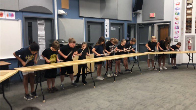 SummerEnGCISD's tweet image. Percussion Extravaganza performed what they learned at the end of week 1!