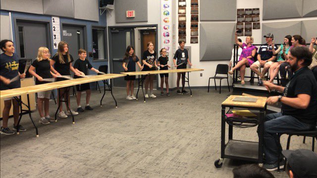 SummerEnGCISD's tweet image. Percussion Extravaganza performed what they learned at the end of week 1!