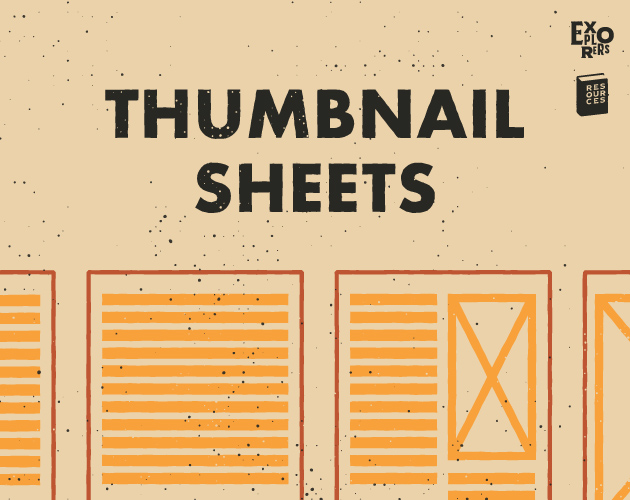 I've been tooling around with trade dressing for Explorers and made a free tool as a bonus.

Thumbnail Sheets. Put down the moleskin and field notes. Now you can do your concept sketching with the exact dimensions of your format. 

🧵