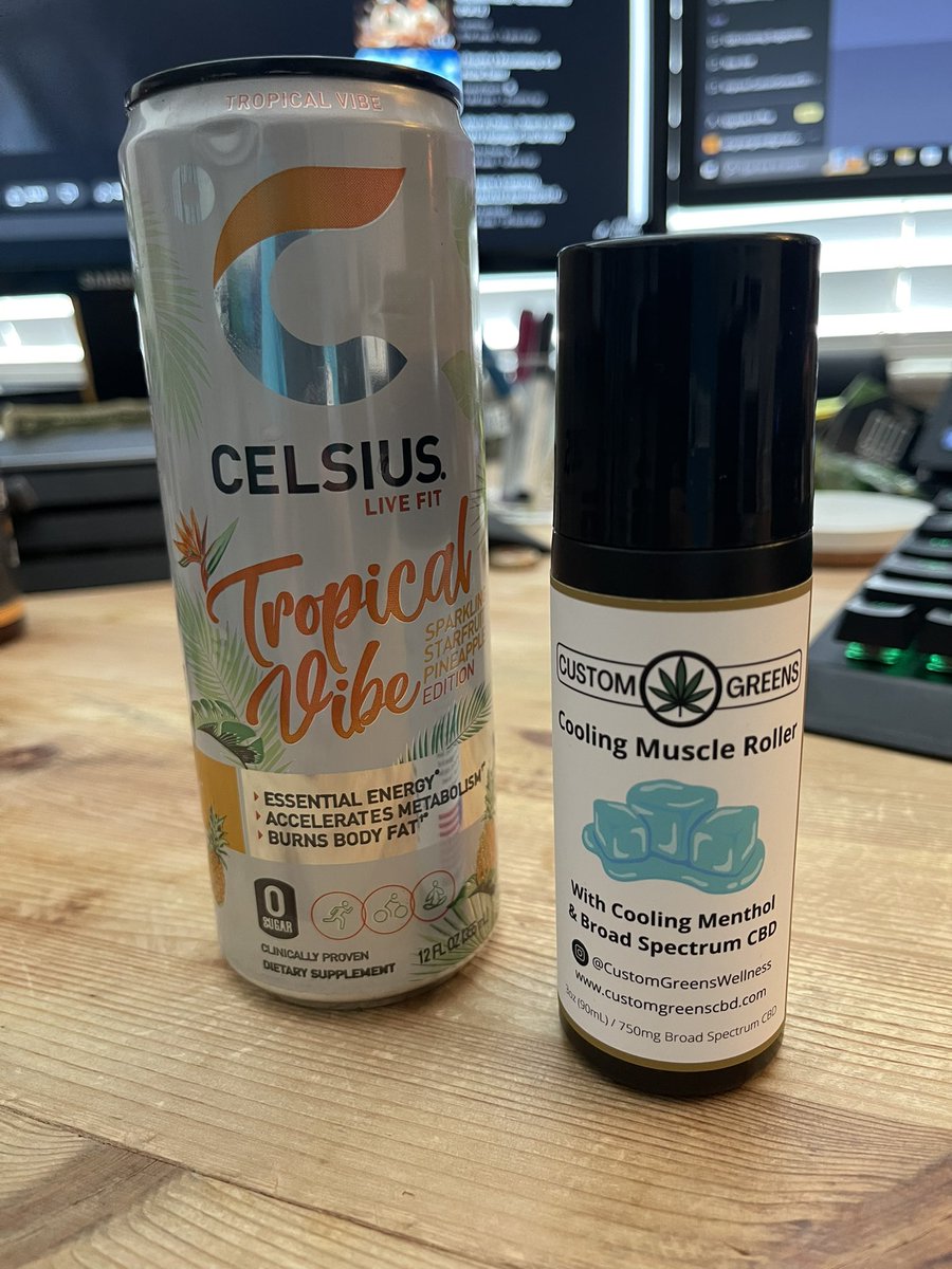DanGreenGram's tweet photo. The daily go to @CelsiusOfficial &amp; @CustomGreens https://t.co/FWqDjZpvq9