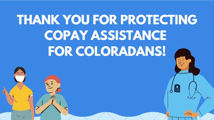 Thank you, <a href="/GovofCO/">Governor Jared Polis</a>, for signing copay accumulator ban legislation into law and standing up for vulnerable Coloradans by protecting patient assistance! #AllCopaysCount