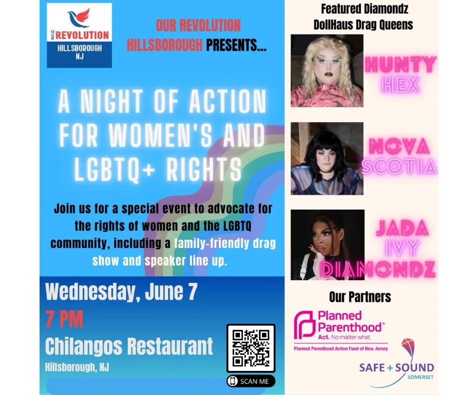 Our Revolution New Jersey (@ornj_official) on Twitter photo <a href="/ourrevboro/">Our Revolution Hillsborough</a> is hosting A Night of Action for Women's and LGBTQ+ Rights
Wednesday, June 7, 7pm.
Chilangos Restaurant Hillsborough, NJ
Join us! actionnetwork.org/events/a-night… <a href="/ourrevboro/">Our Revolution Hillsborough</a> is hosting A Night of Action for Women's and LGBTQ+ Rights
Wednesday, June 7, 7pm.
Chilangos Restaurant Hillsborough, NJ
Join us! actionnetwork.org/events/a-night…