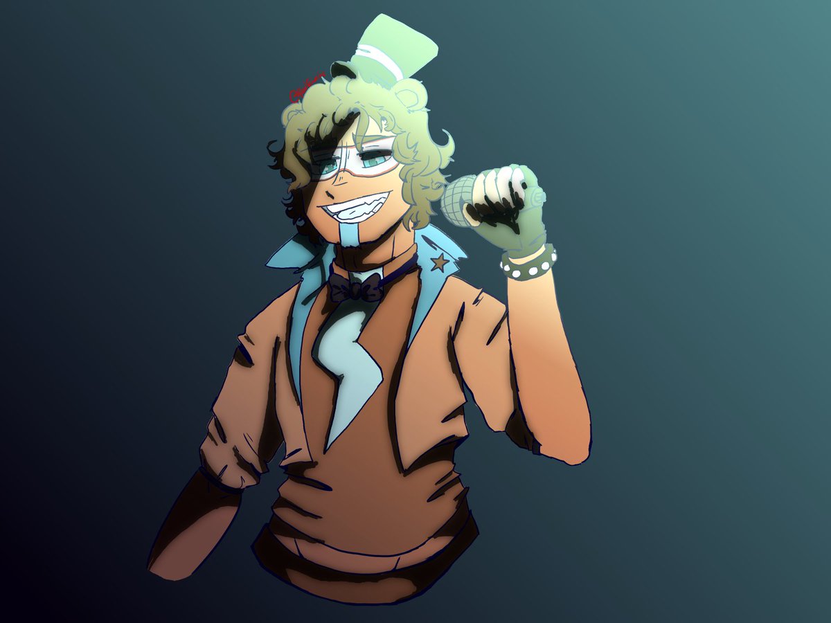 Red_Rewrite's tweet photo. Glamrock Freddy as a human! https://t.co/i6Q3GcvWY7