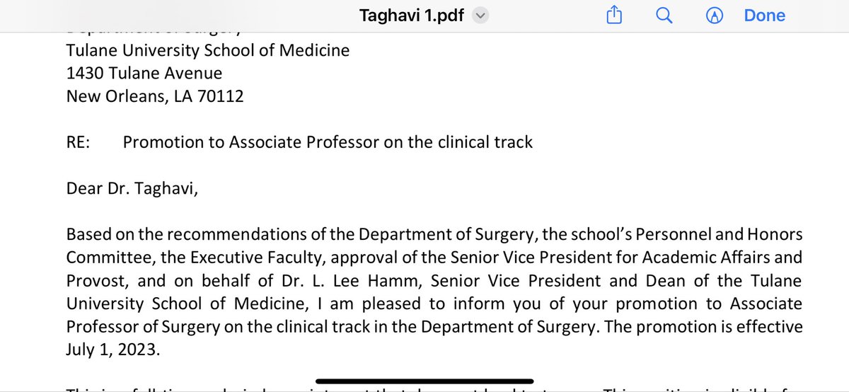 Happy to report promotion to Associate Professor @TulaneMedicine. Thanks to the great team @TraumaTulane @Tulane_Surgery for their support. Thanks to leaders in surgery that supported me @scrubbedin @jnahmias1 @SurgEdMD @DissanaikeMD @nielsmd @lubitz_carrie (& others not on SM)