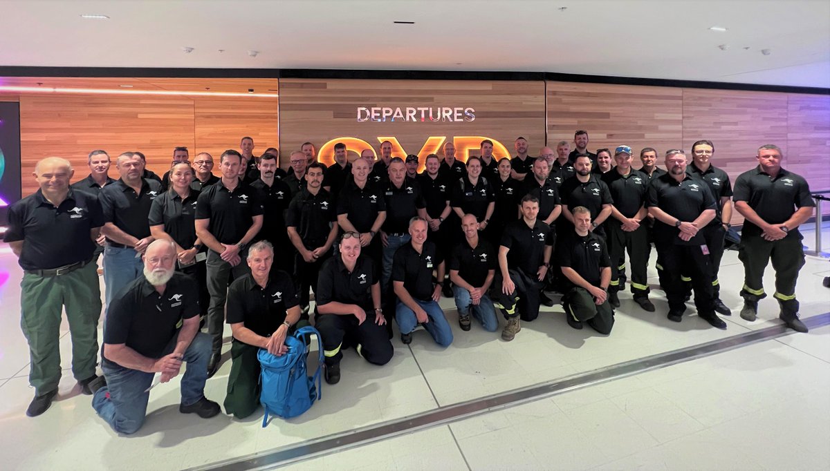 NSWRFS's tweet photo. And they’re off ✈️ More than 50 personnel have taken off, bound for Canada to assist our Canadian colleagues fight devastating wildfires.
With more than 60 fires still burning, it's a big task ahead of them! 🇦🇺🇨🇦
#NSWRFS #FRNSW #NPWS #fcnsw #NSWSES #afacnews @JustinTrudeau https://t.co/dVOOBl54Sw