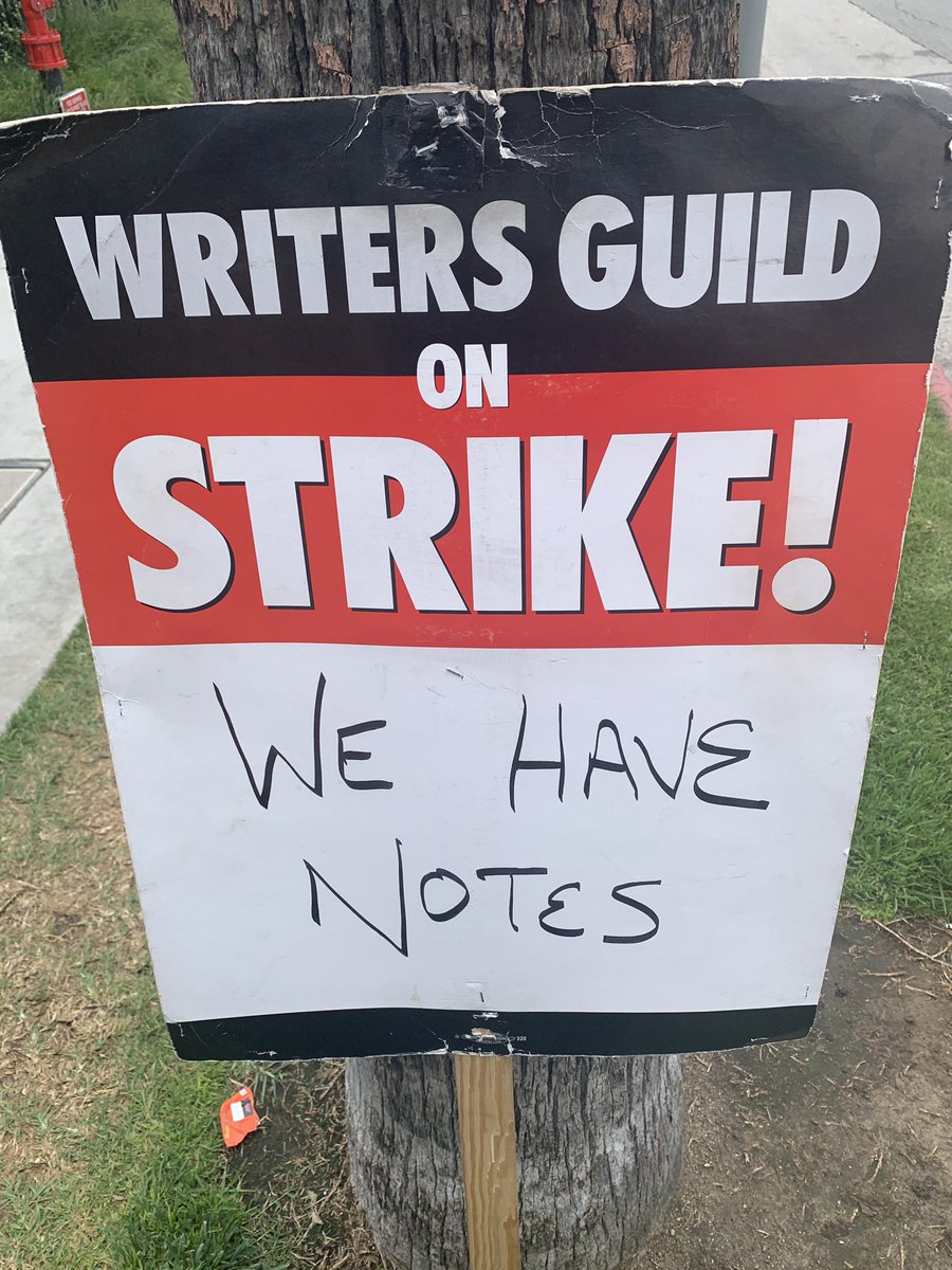 Today’s sign. #wga #UnionStrong #wgastrong #sagsupportswga