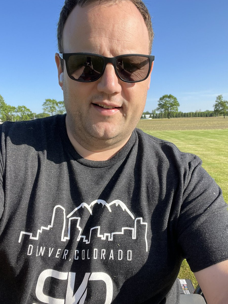 Mowing grass while repping commsVNext. When will copilot mow my grass. #MicrosoftTeams