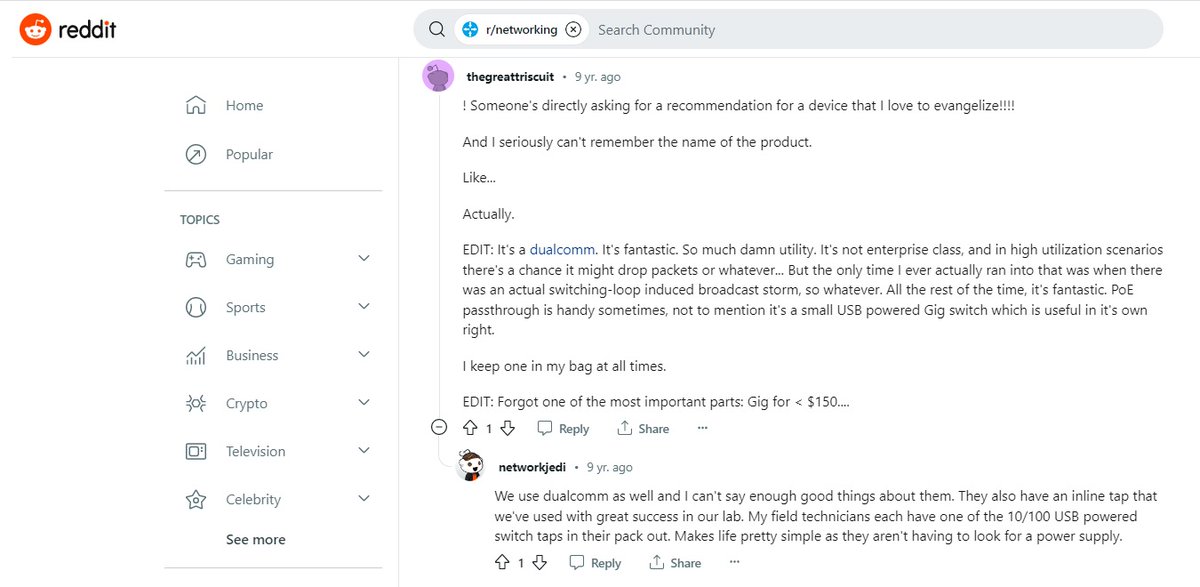 TapGuyJohn's tweet photo. Being glad and proud to see how people talked about @Dualcomm network TAPs 9 years ago on @Reddit

https://t.co/FIKgmjRi3d https://t.co/SUUtkDXqWx