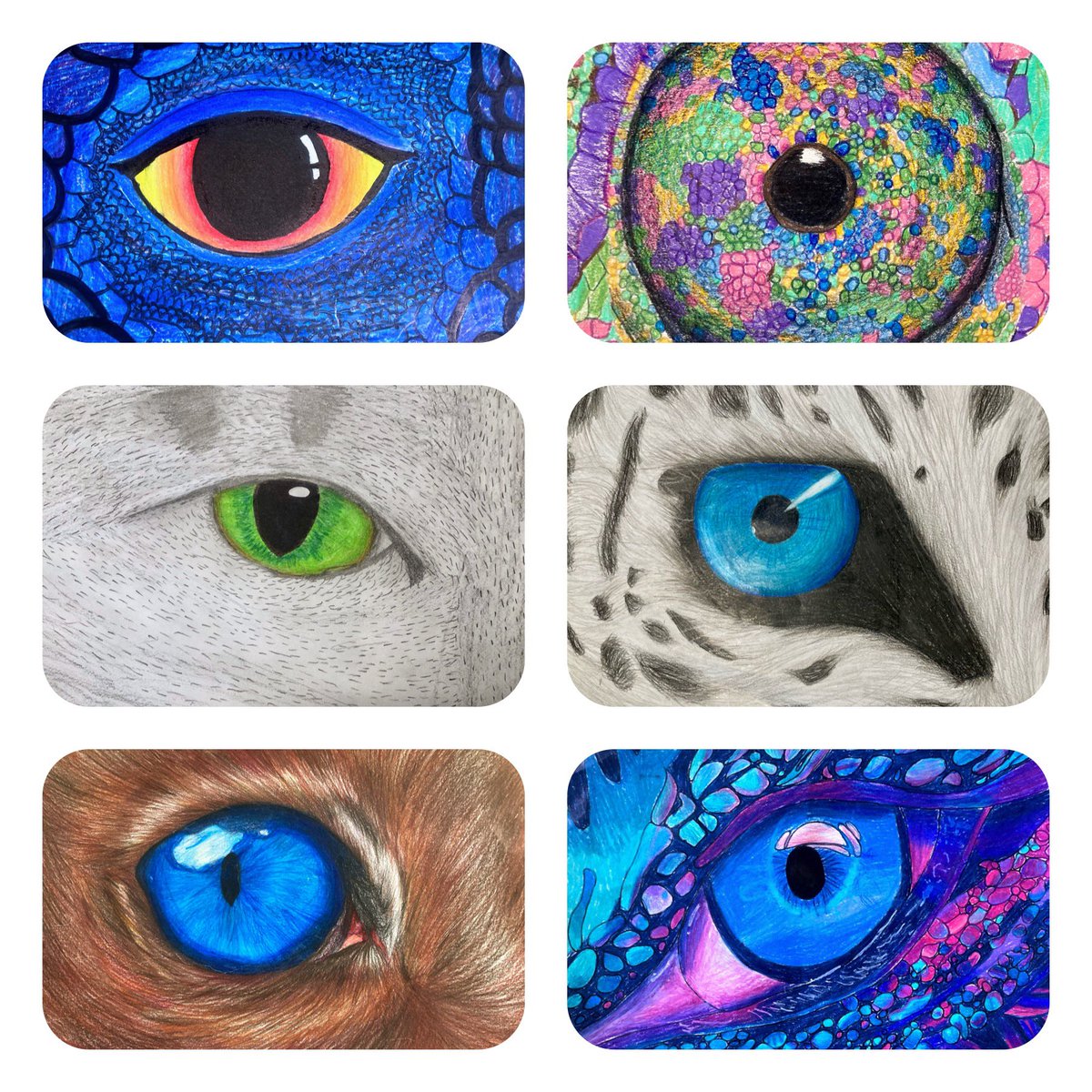 MyArtsyHeart's tweet photo. Our final art project for 4th and 5th grade ππ Amazing Eyes! The goal was to build our texture and color palette skills. These are just a few of the beautiful pieces our Lee artists created!β€οΈπ¨ @NetZeroLee #rjlyear9 https://t.co/20lEFpcCGm