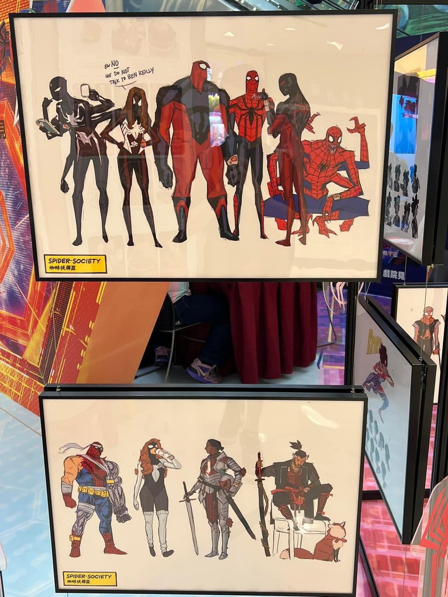 A look at some of the character art for across the spider-verse