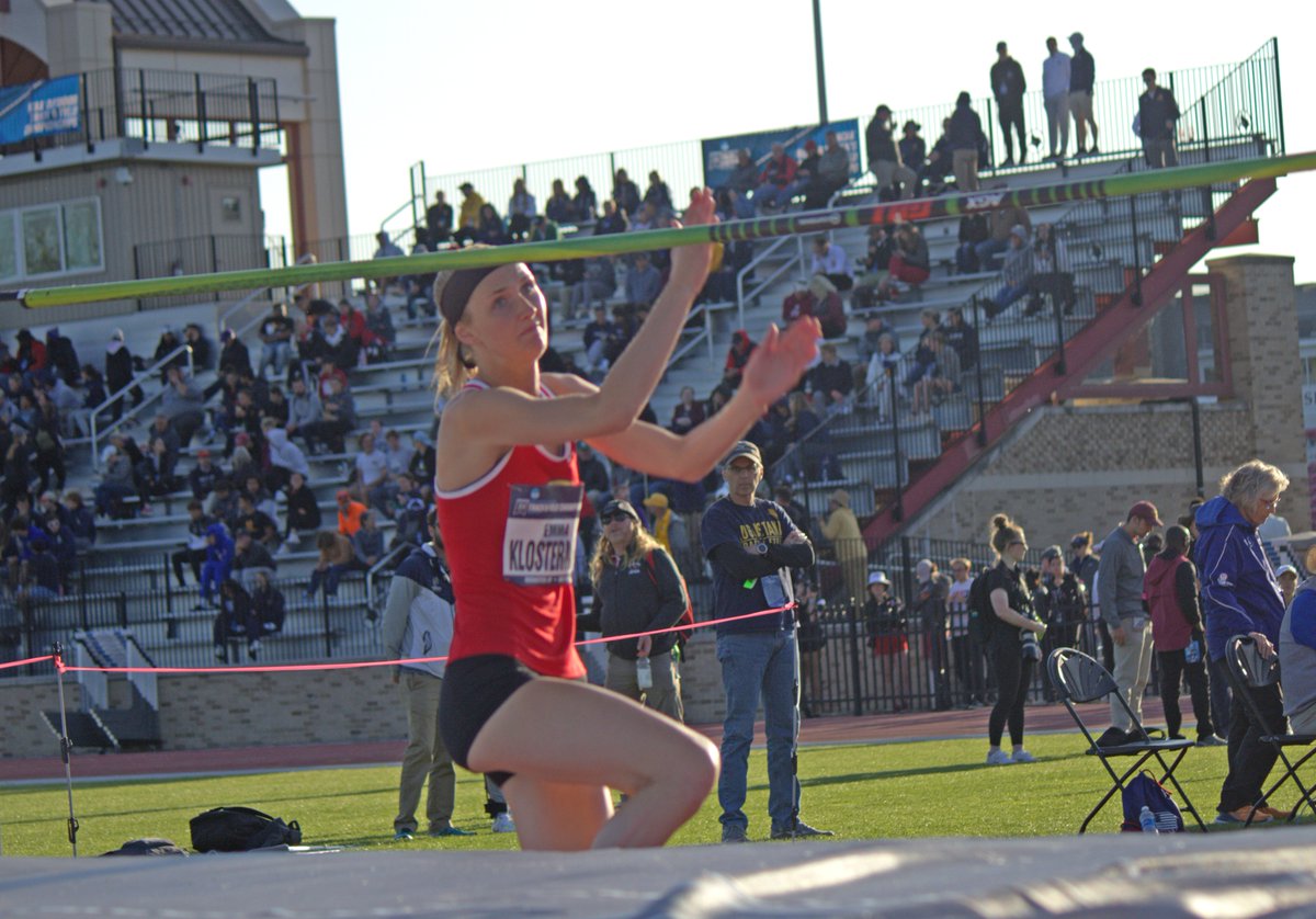 Ott_Athletics's tweet photo. T&amp;F: Junior Emma Klosterman takes 9th nationally in the high jump at NCAA Outdoor Championships, locking in five-way tie in the middle of 22 competitors but unfortunately missing the podium on tiebreakers. She is now a 4x qualifier and will chase All-American honors next year! ☀️ https://t.co/YTv9xV6kMl
