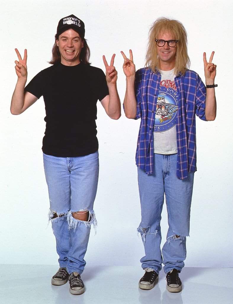 Happy Birthday to Mike Myers who turns 60 today!  Pictured here with Dana Carvey in Wayne\s World (1992). 