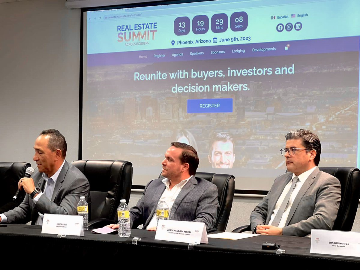 jorgem_yescas's tweet photo. We hosted a press🎙️ conference to promote the Real Estate Summit Across Borders 2023, a well-rounded event that includes conferences and panel discussions.

Real estate professionals play a key role in the development of infrastructure for 🇲🇽 and AZ.

Do not miss this event on June 9th in Downtown Phoenix.

To learn more ℹ️: https://t.co/tcWvmQLAVU

Special kudos to the members of the panel during the press conference:
✔️@pullosierra
✔️Sharon Harper
✔️@camposcorner
✔️@Maryrabagoaz
✔️Juan Poom Moreno
✔️@Xime_Sotres