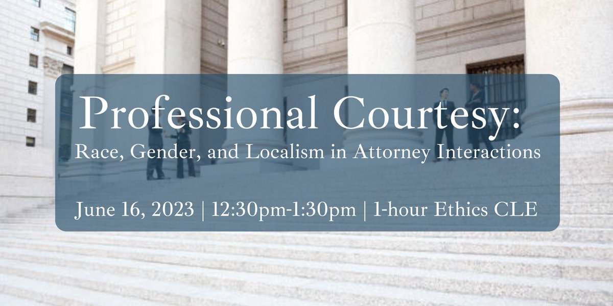 MediateWNC's tweet photo. Next month, join Dr. Todd Collins for a 1-hour Ethics CLE: "Professional Courtesy: Race, Gender, &amp; Localism in Attorney Interactions." Based on research on NC attorneys, this CLE will explore interactions among attorneys &amp; discuss some best practices. https://t.co/WzCdVKiVcP https://t.co/i6tTuZiiai