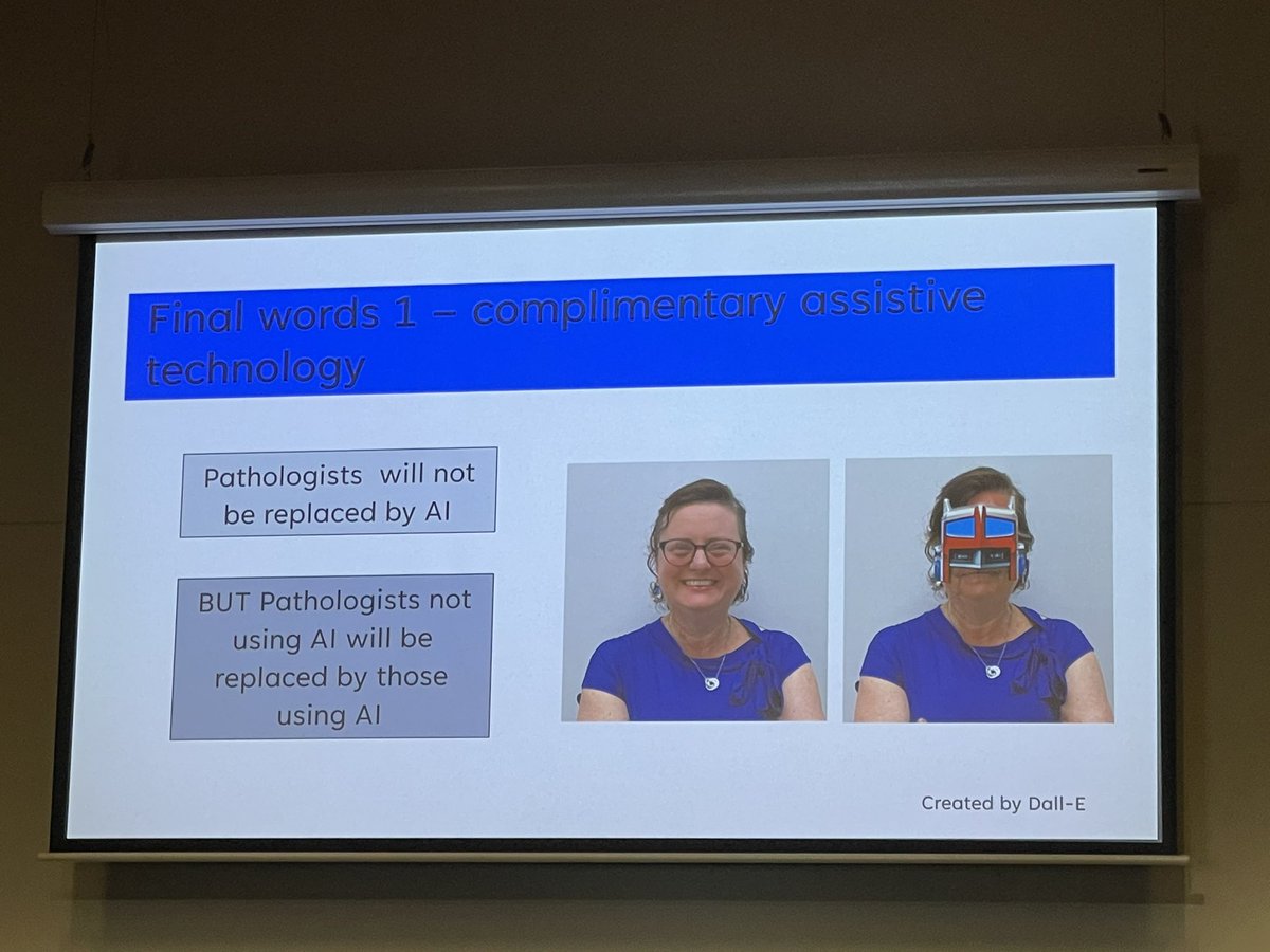 Michael Arnold, MD, PhD (@marnold_pedpath) on Twitter photo My favorite slide from her talk: “AI won’t replace pathologists, but pathologists who use AI will replace pathologists who don’t” <a href="/FionaMacPath/">Fiona Maclean</a> at #IAP2023 My favorite slide from her talk: “AI won’t replace pathologists, but pathologists who use AI will replace pathologists who don’t” <a href="/FionaMacPath/">Fiona Maclean</a> at #IAP2023