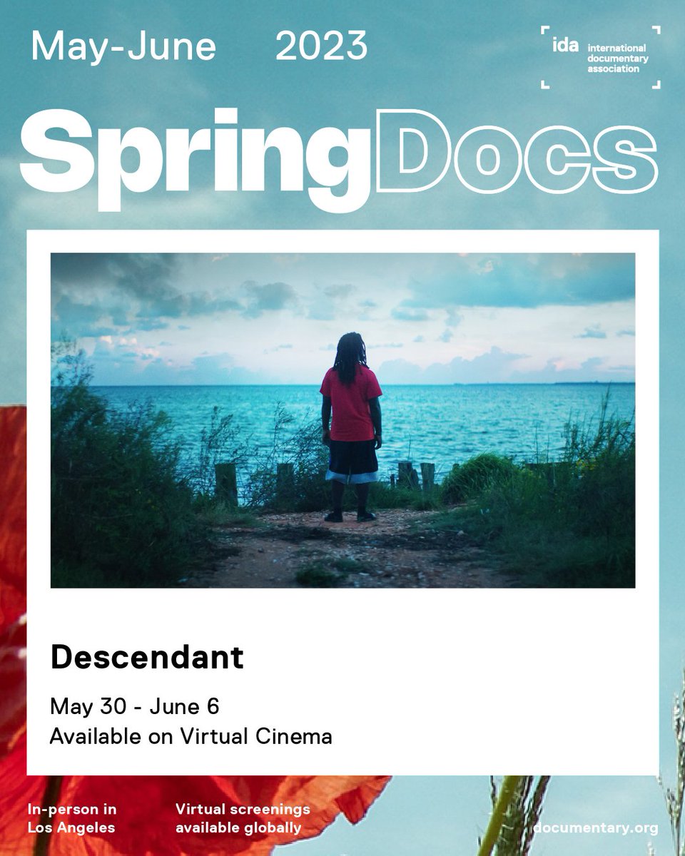 In five days: DESCENDANT by @margaretlbrown will screen at the #SpringDocs virtual cinema. IDA Members can screen for free. Not a member? Join today! More info here. documentary.org/SpringDocs/lin…