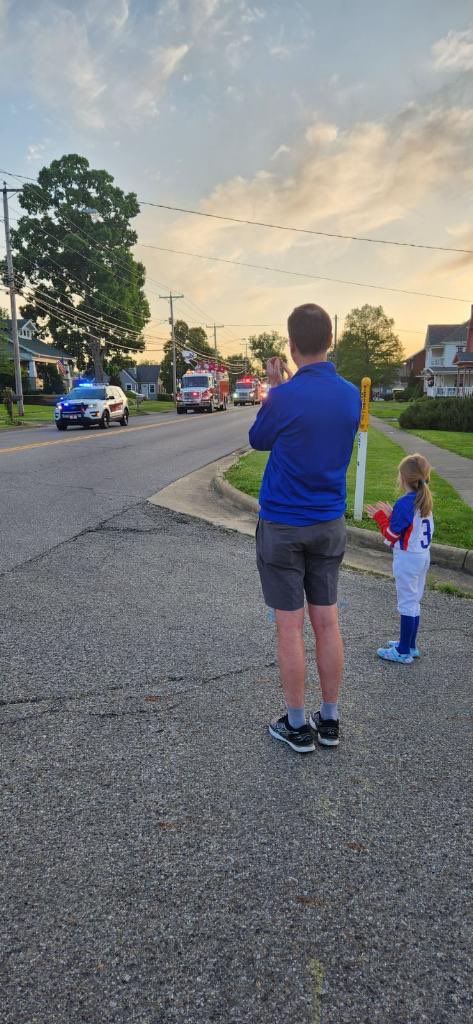 First grader Paisley and I cheered on the District Champion Lakewood Lancer baseball team this evening by the Board Office. It’s most certainly Lancer Time! #LancerTime